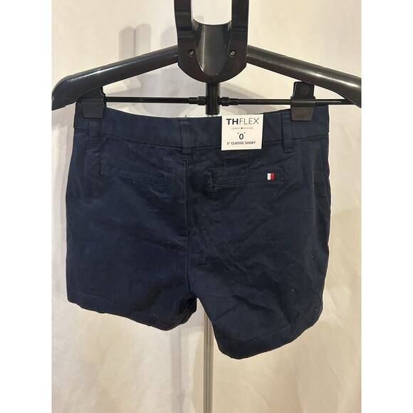 NWT Tommy Hilfiger The Flex Navy Blue Classic Stretch Shorts Women's size 0 - Picture 2 of 8